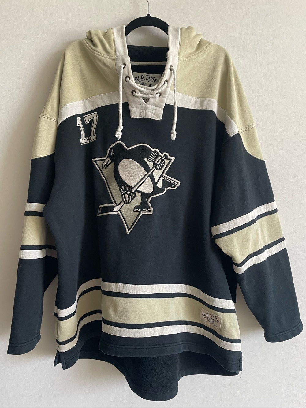 Vintage Old Time Hockey Pittsburgh Penguins Jersey #17 Malkin lacer hoodie XXL
